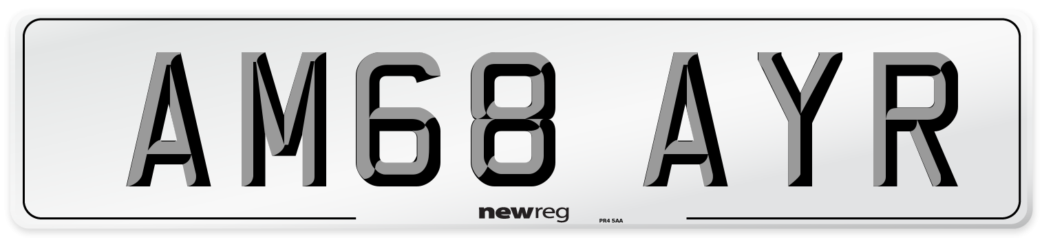 AM68 AYR Number Plate from New Reg